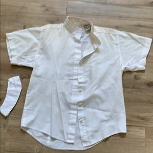 Ovation white horse ridding shirt with collar